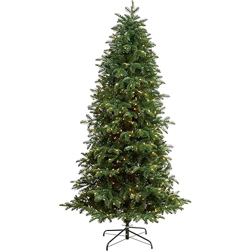 Nearly Natural 7ft. South Carolina Fir Artificial Christmas Tree with 550 Clear LED Lights and 2078 Bendable Branches