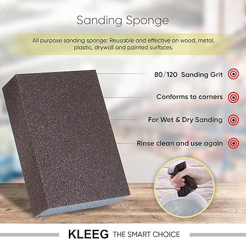 Miniatura 3 de Paquete  Red Devil Spackle - Kit de reparación de agujeros de pared seca - Bloque de lijado de reparación de yeso - Juego de cuchillos de masilla de