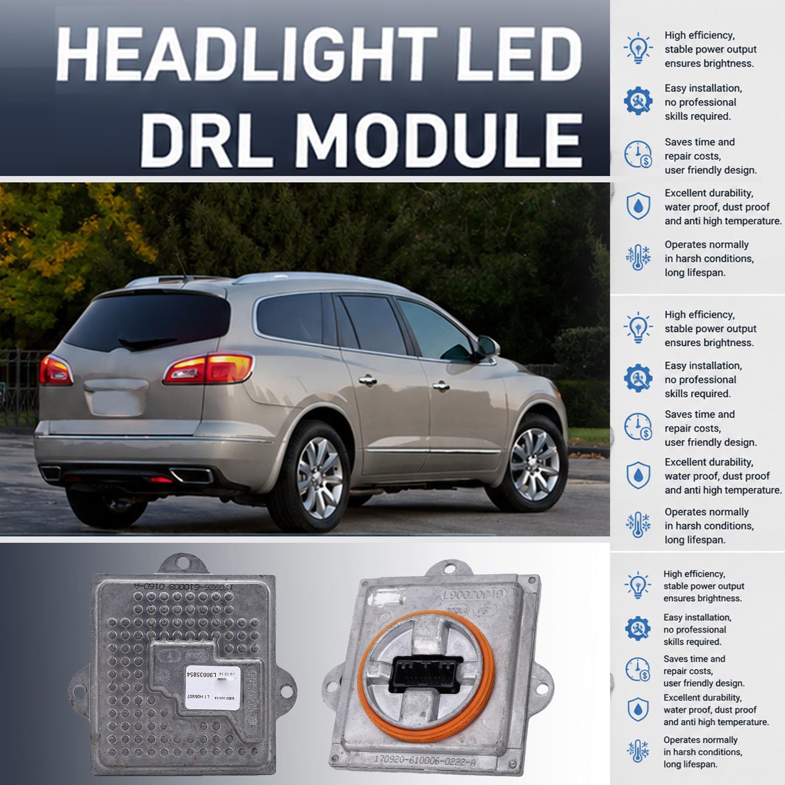 Reflektory LED Moduł DRL Zastępnik do Grand Cherokee