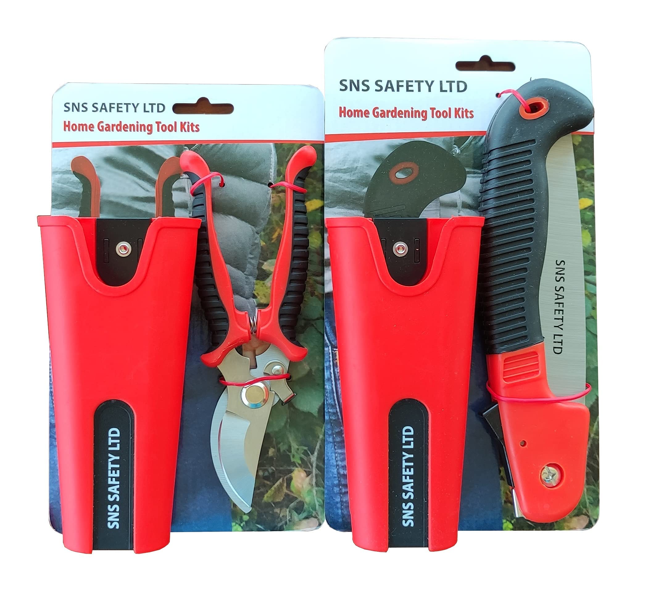 Garden Werkzeugset von Faltbare Gezackte Handsäge und Bypass Handschneider, beide werden mit einer Wasserfesten, Leichten, Flexiblen TPE Hülle Geliefert