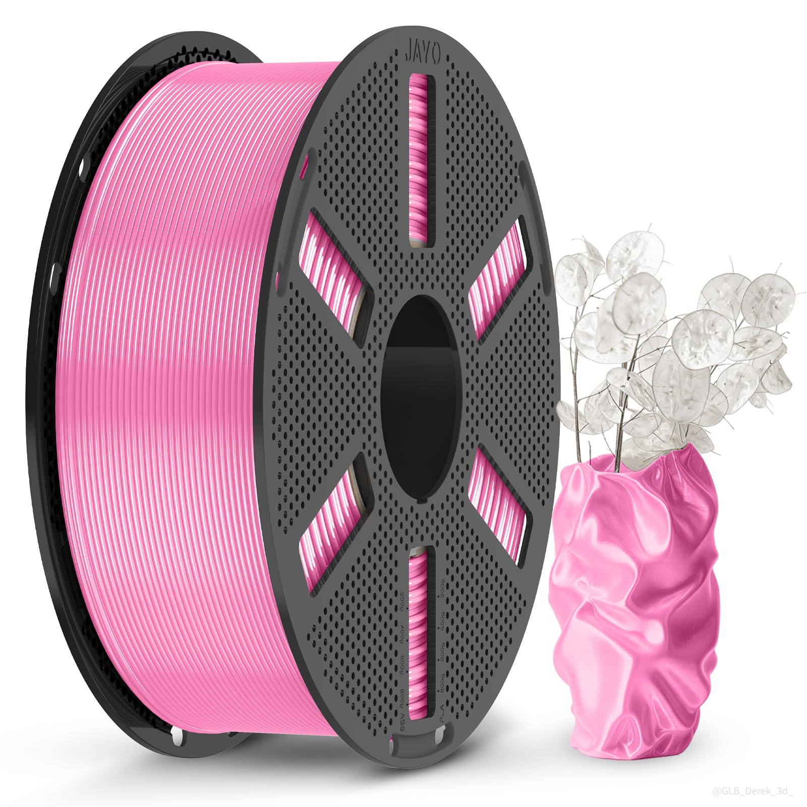 JAYO Silk PLA 3D Printer Filament 1.75mm, 1.1kg, Pink