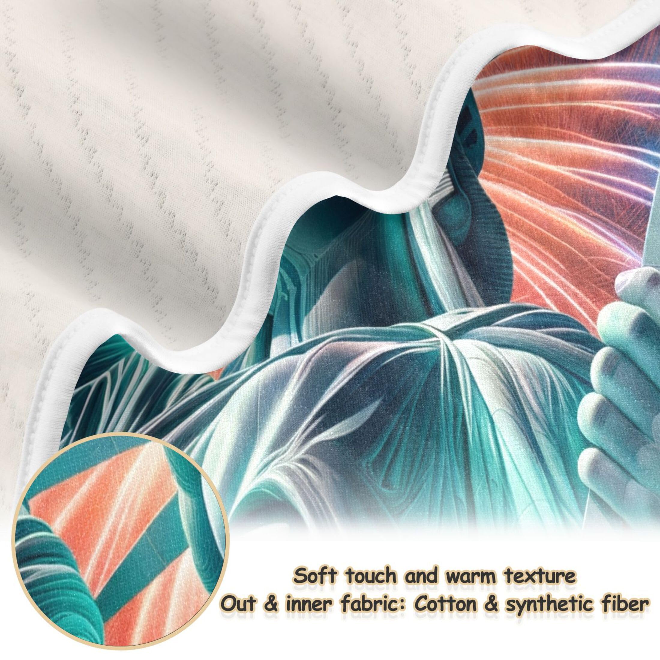 Burbuja Statue of Liberty Baby Blanket for Boys Girls, Nursery Soft Warm Swaddling Receiving Baby Blankets, 30x40 in Toddler Blanket