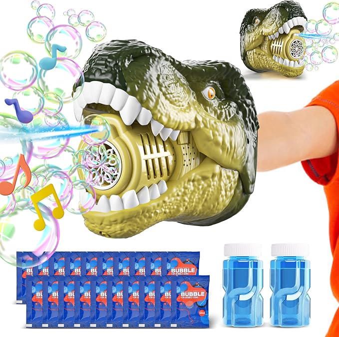 Dinosaur Bubble Machine, Dinosaur Toys Bubble Gun with