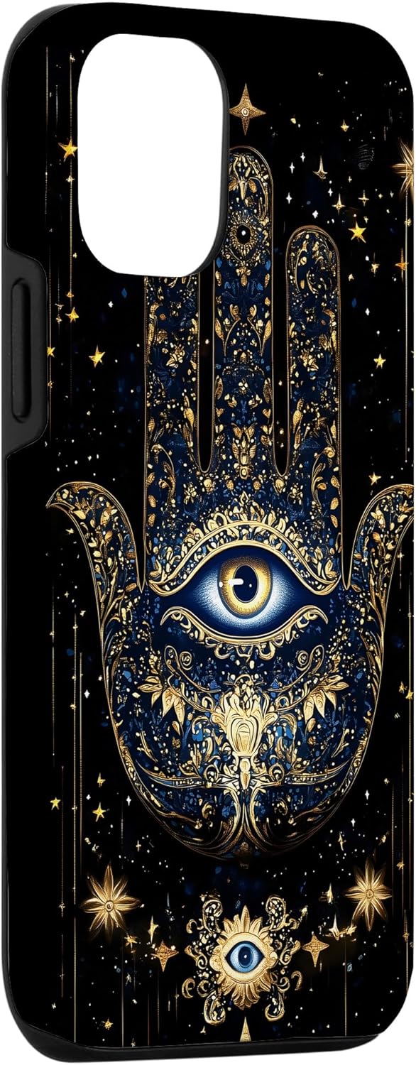 Mystical Hand of Protection Hamsa Pattern Case for iPhone 12/12 Pro