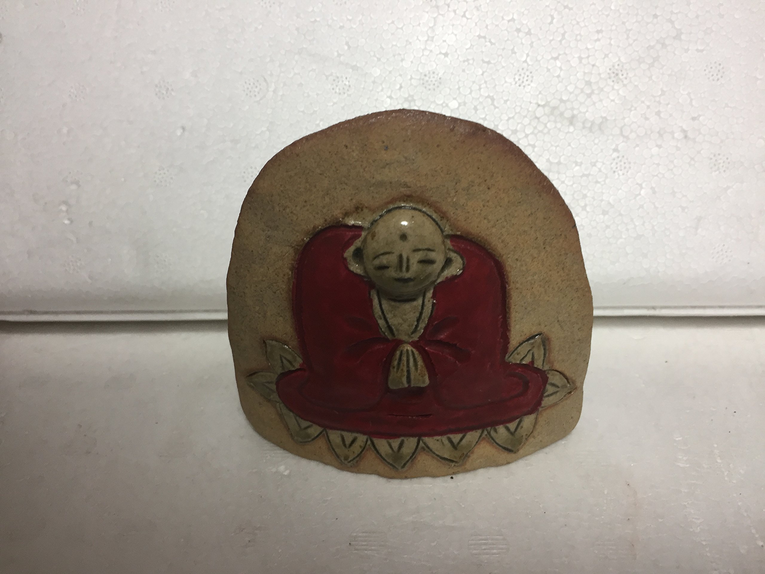 利休像　曽風（加藤正明）　陶人形　署名桐箱入り Amazon.co.jp: 地蔵 曽風窯 陶人形作家加藤正明陶彫110mm×110mm×40mm