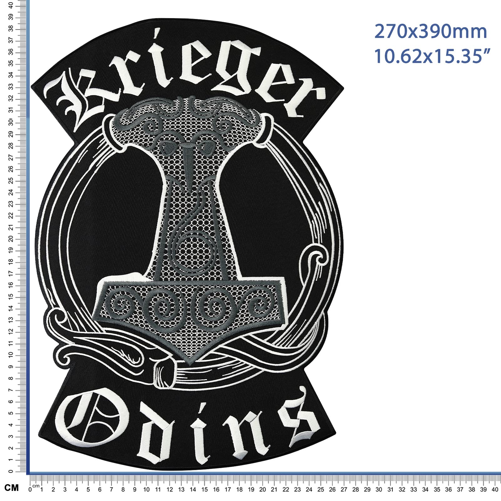 GHOST Papa Warriors Backpatch Aufnäher – Schwarz, 36x30 Cm Für Jacken