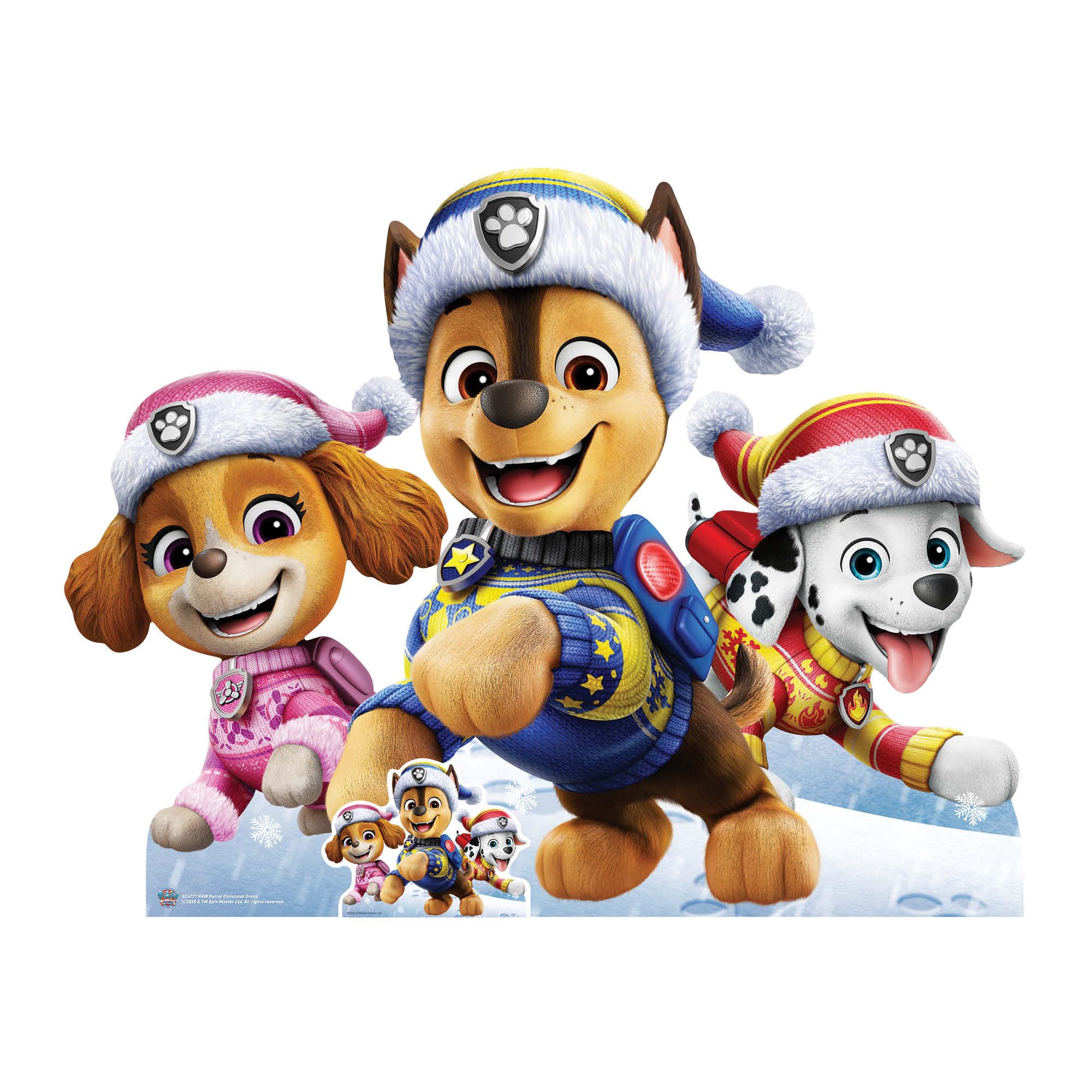 Star Cutouts Christmas Group Sc4777 Paw Patrol Chase Marshall & Skye 95Cm Cardboard Cutout – Festive Party Display For Birthdays & Kids Events