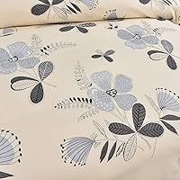 Vista 3 de Funda de edredón tamaño Queen 5 piezas ultra suave lavado floral funda de edredón con cierre de cremallera