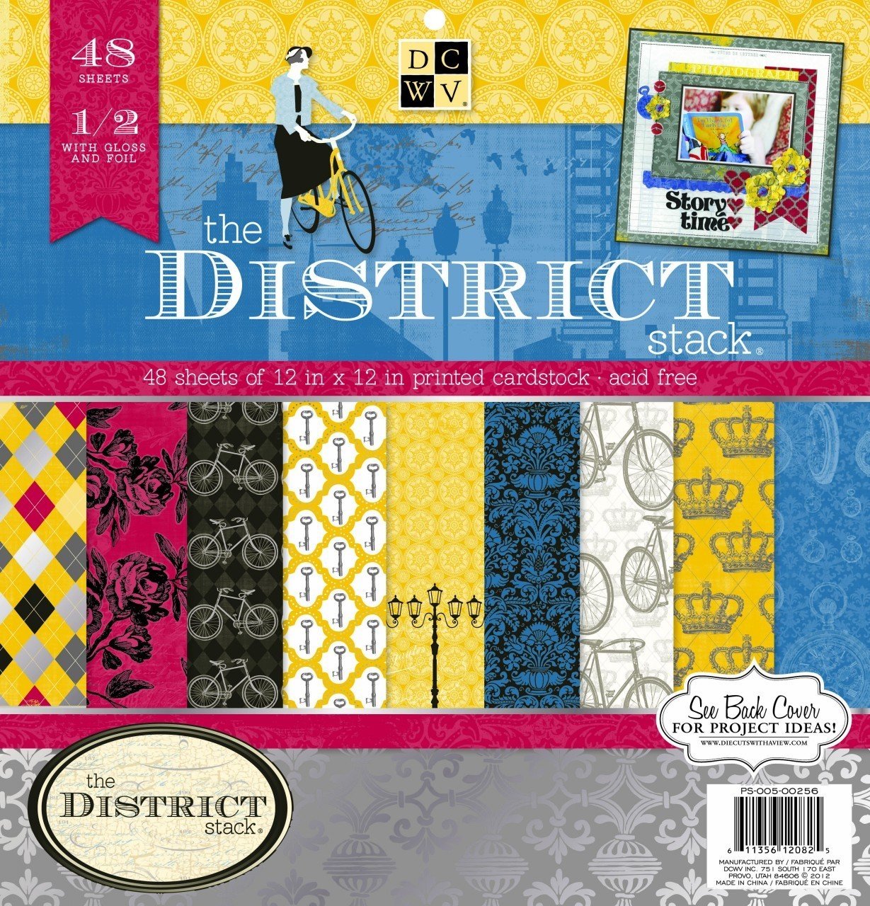 DCWV Die Cuts With a View The District 12" x 12" Scrapbooking Stack Papers & Project