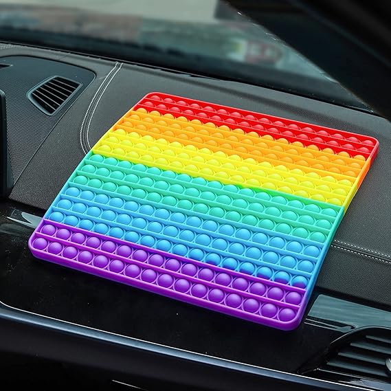 Pop It Fidget Toys,Push Pop Bubble Fidget Sensory Toy,Autism Special Needs Silicone Stress Relief Toy,Great Fidget Toy Sensory Toys Novelty Gifts for Girls Boys Kids Adults Square