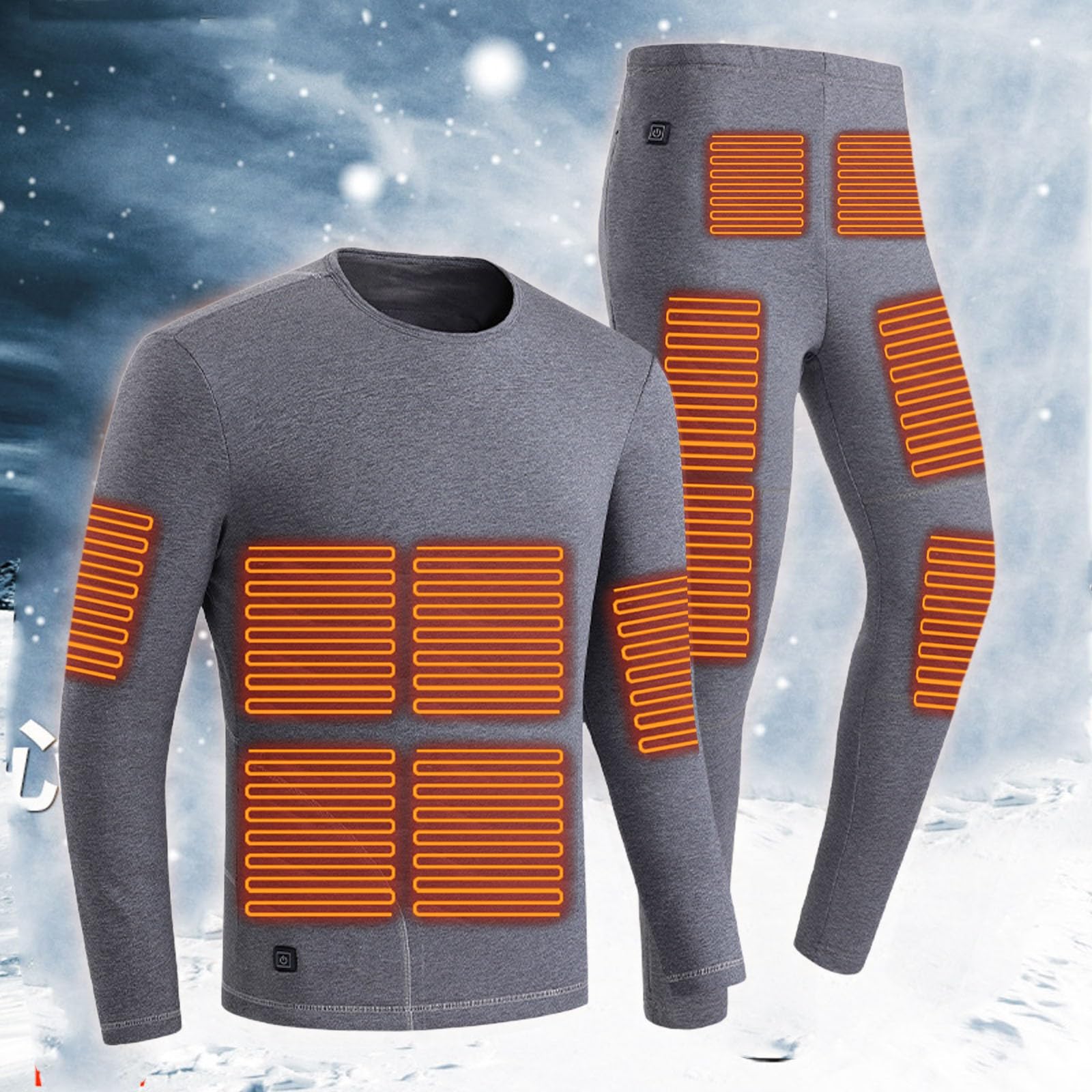 Thermo Unterwäsche Set Thermo Unterwäsche Langarm Funktionsunterwäsche Atmungsaktiv Thermoanzug Ski Funktionswäsche Unterhemd + Unterhose Sportunterwäsche Winter Thermo Oberteil