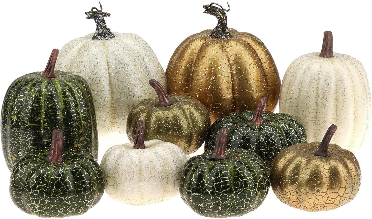 10 Pcs Artificiel Faux Citrouilles Mousse Simulation Automne Automne Récolter Ferme Cuisine Halloween Décoratif - Couleur aléatoire