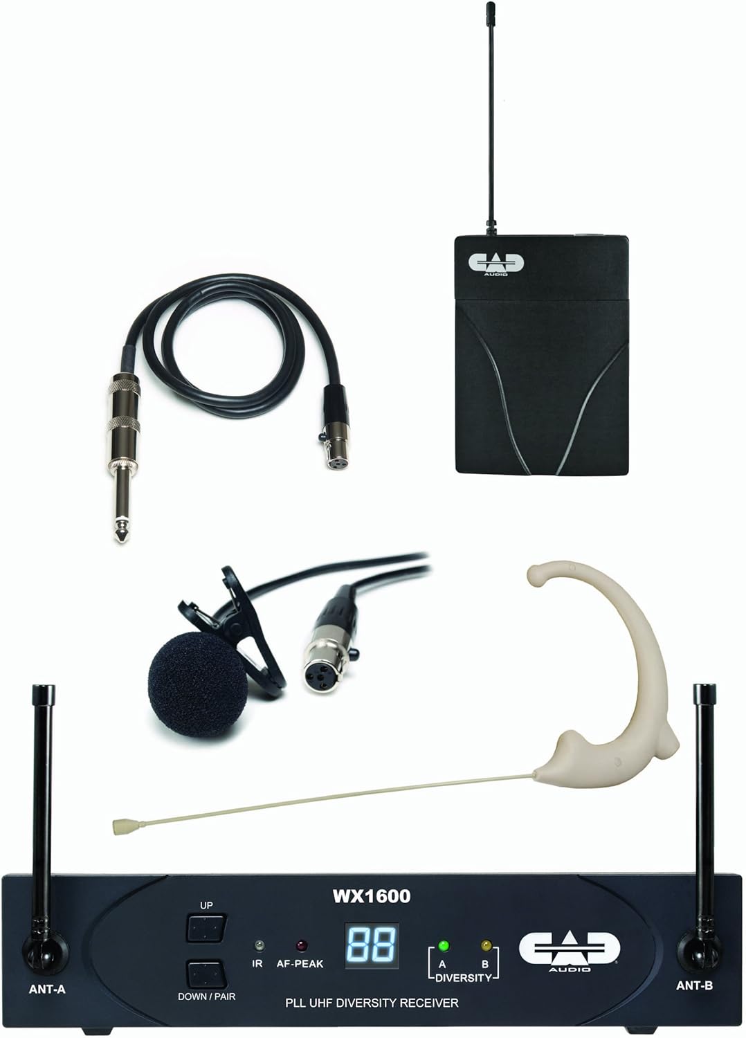 CAD Audio StageSelect WX1610 Wireless Bodypack System with E19 Earset Microphone