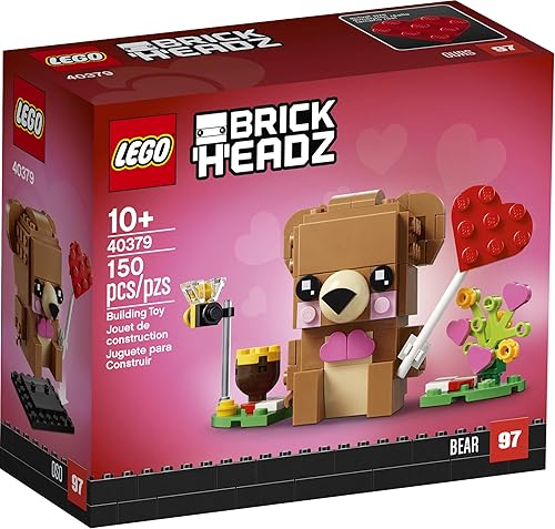 Miniatura 3 de LEGO BrickHeadz 40379 - Kit de construcción de oso de San Valentín, nuevo 2021 (150 piezas)