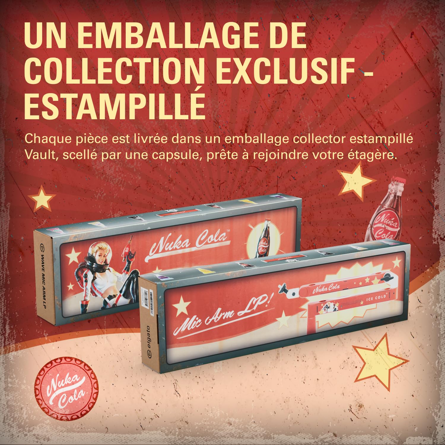 Elgato Nuka-Cola Mic Arm LP – Fallout Special Edition Low-Profile Adjustable Microphone Arm for Streamers, Creators, and Studio Setups