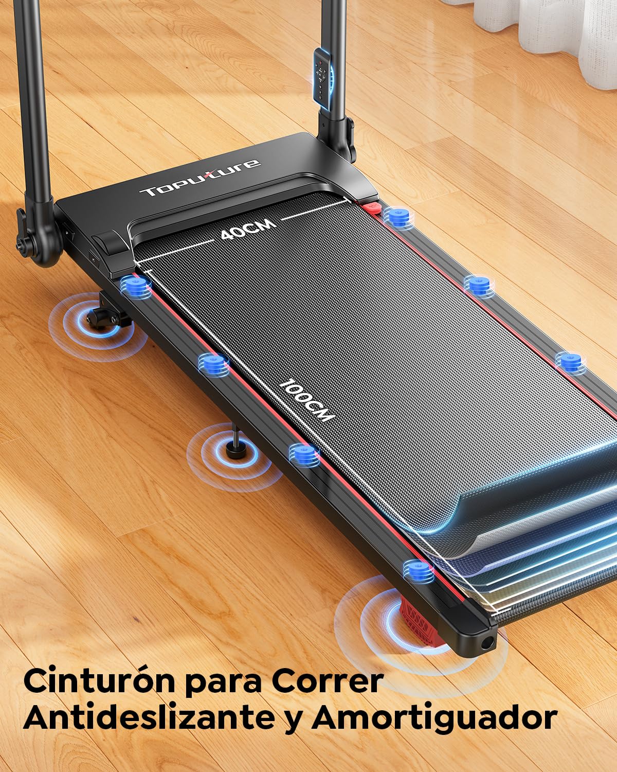 Tapis Roulant Elettrico con Inclinazione, Tapis Roulant Pieghevole con Pendenza, 12km/h Walking Pad, Nessuna Installazione Richiesta, App e Telecomando, Design Salvaspazio per Casa e Ufficio
