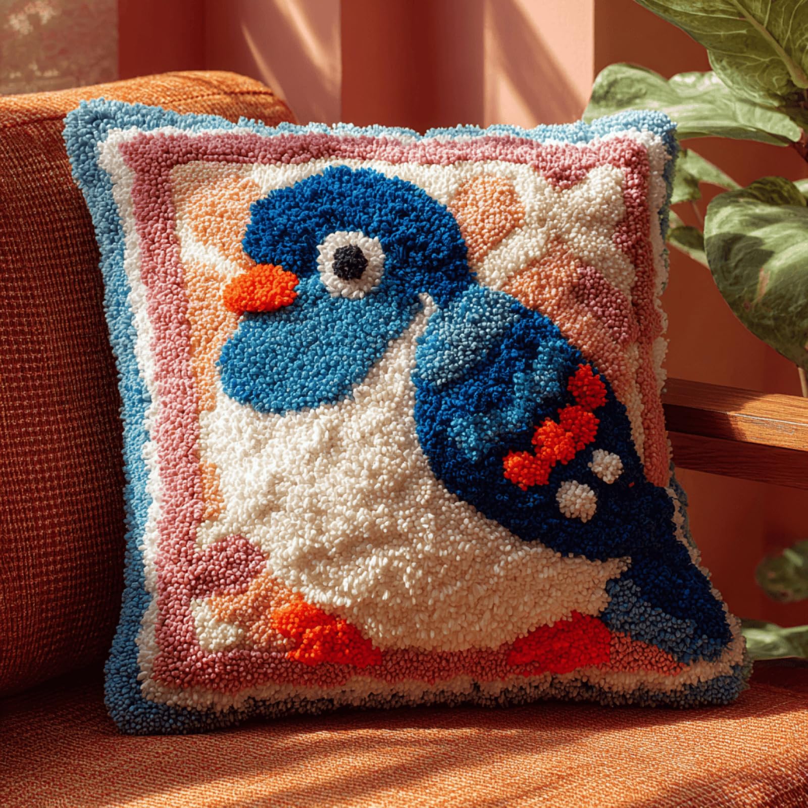 kitphoenix Latch Hook Cushion Kit Gift Set Pigeon