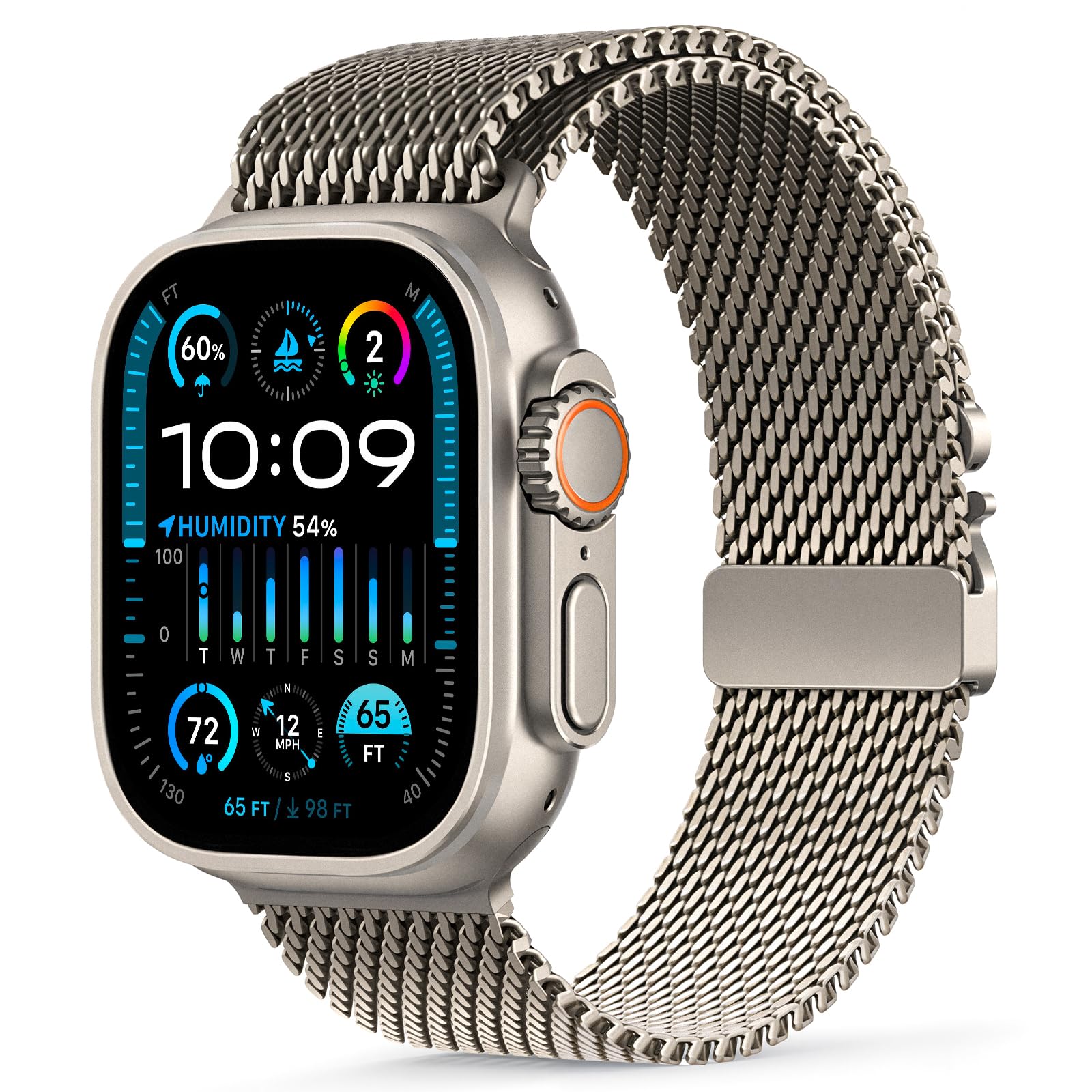 FEWGEY Metal Band Compatible with IWatch Band 49mm 46mm 45mm 44mm 42mm 41mm 40mm 38mm Men & Women, Business Stainless Steel Strap for iWatch Bands Ultra 2, SE, Ultra Series 9 8 7 6 5 4 3 2 1