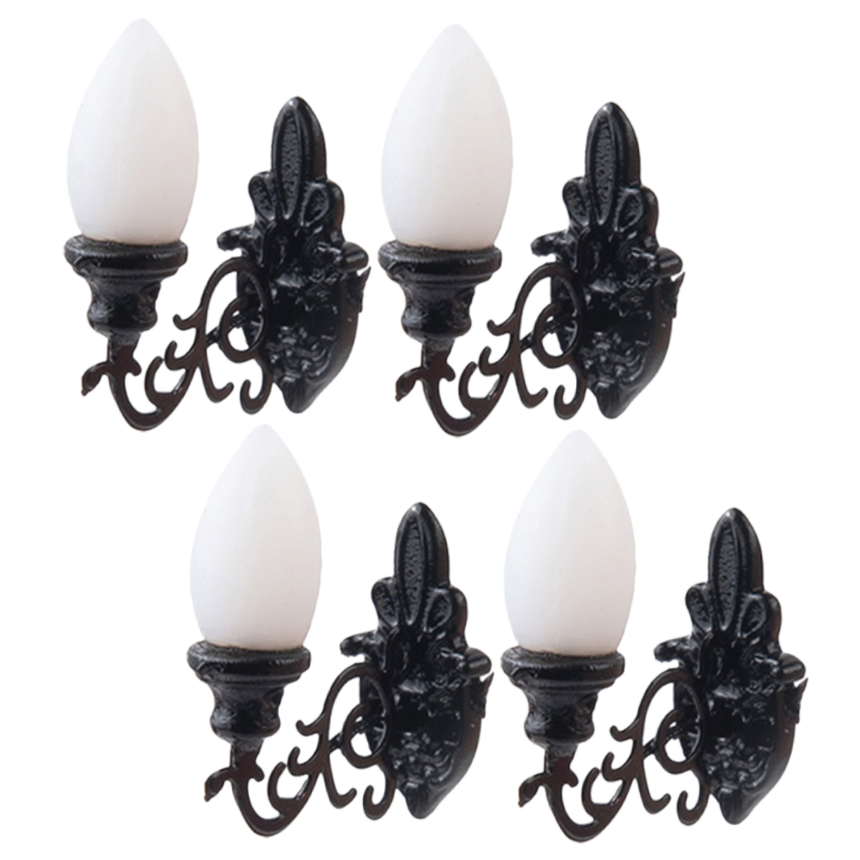 4pcs Mini Wall Lamp Models – Warm Light, 1/87 Scale, For Dollhouse & Diorama 9 thumbnail image