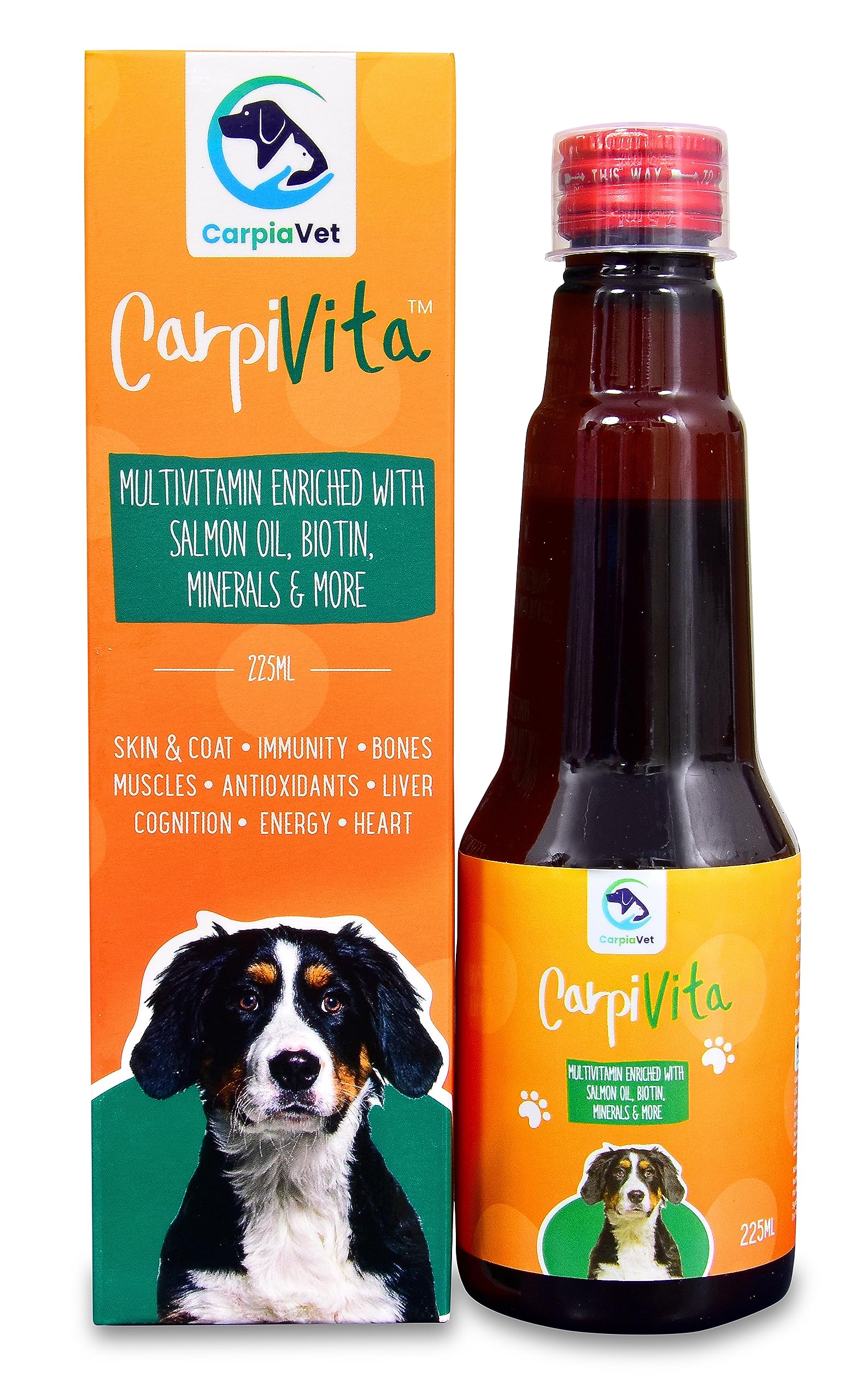 Carpiavita Multivitamin Enriched with Salmon Oil,biotin,Minrals & More Dog Syrup 225 ml by Carpiavita Pharmaticals (carp20) (B0CGM216T8) Amazon Price History, Amazon Price Tracker