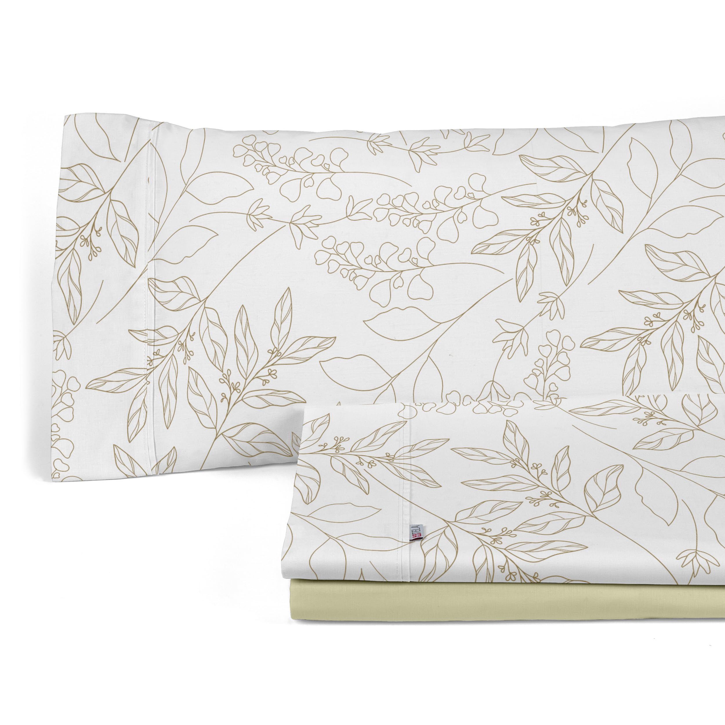 Juego de sábanas Circe color crema. Cama de 150 cm. 3 piezas