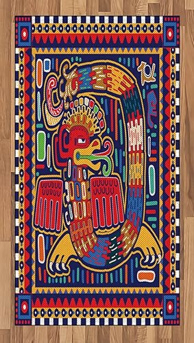 Lunarable Alfombra de área de superhéroe con burbujas de habla de cómics pitido con efectos viejos vívidos impresión sobrenatural para niños