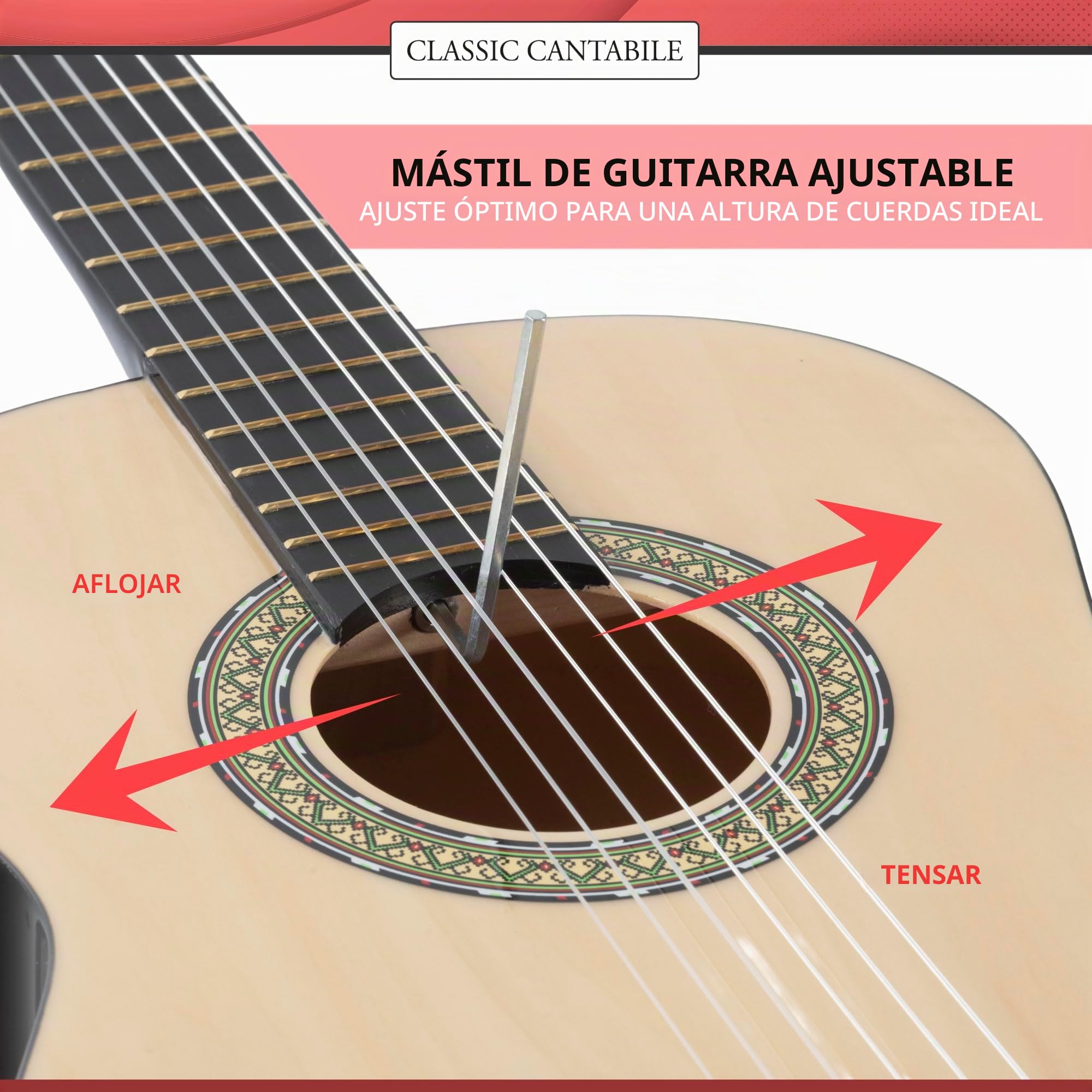 Classic Cantabile Acoustic Series AS-851-L guitarra clasica 4/4 para zurdos
