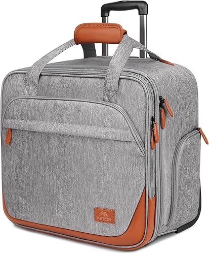 MATEIN Bolsa con ruedas para laptop para hombres y mujeres, maletín grande con ruedas para portátiles de 17 pulgadas, resistente al agua, para
