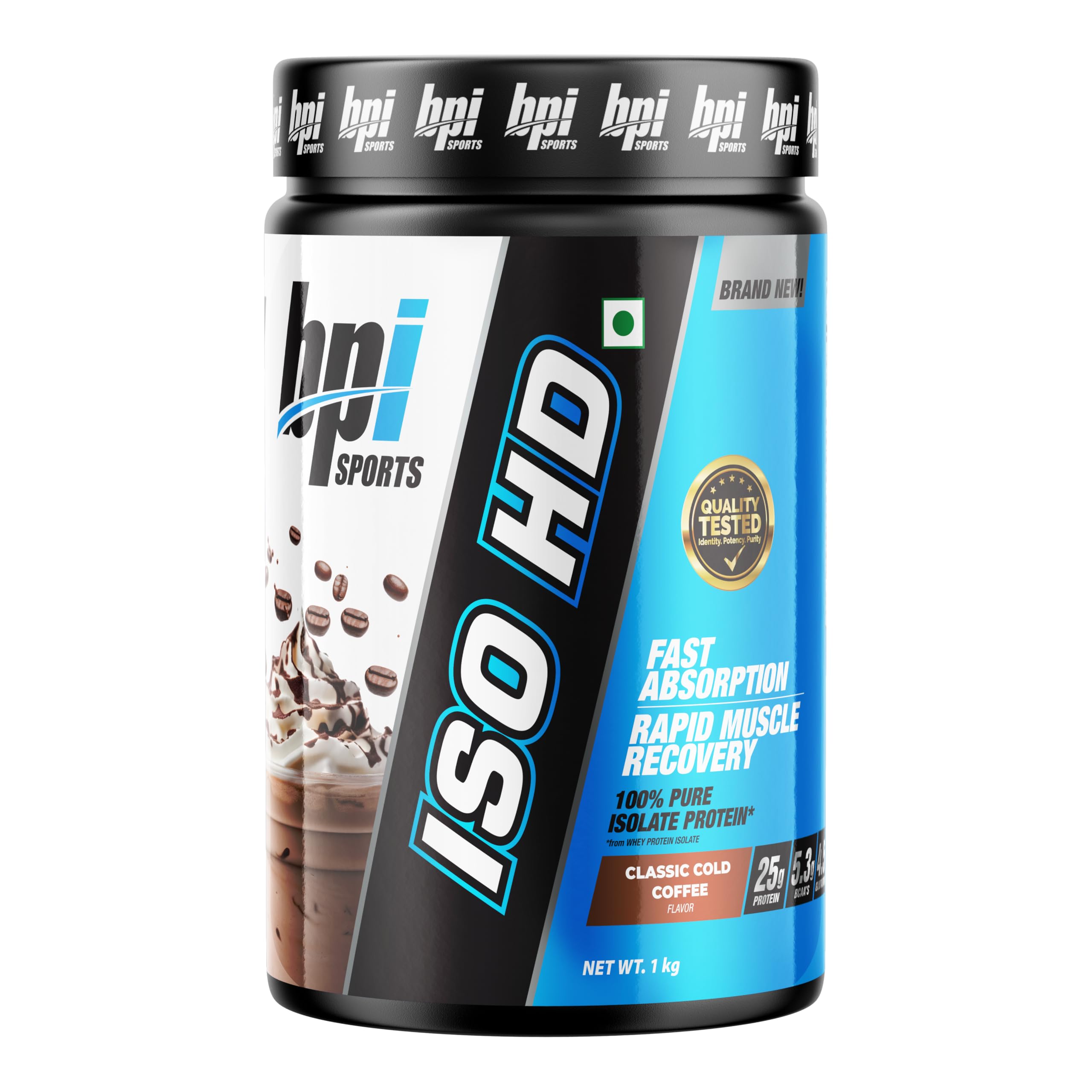 BPI Sports ISO HD Whey Protein Isolate Powder | 25g Protein | Fast Digesting Lean Muscle Protein | Classic Cold Coffee Flavor | 1kg-image-37