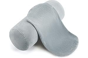 Newwiee 2 Pcs Cervical Neck Roll Pillow Cover with Zipper