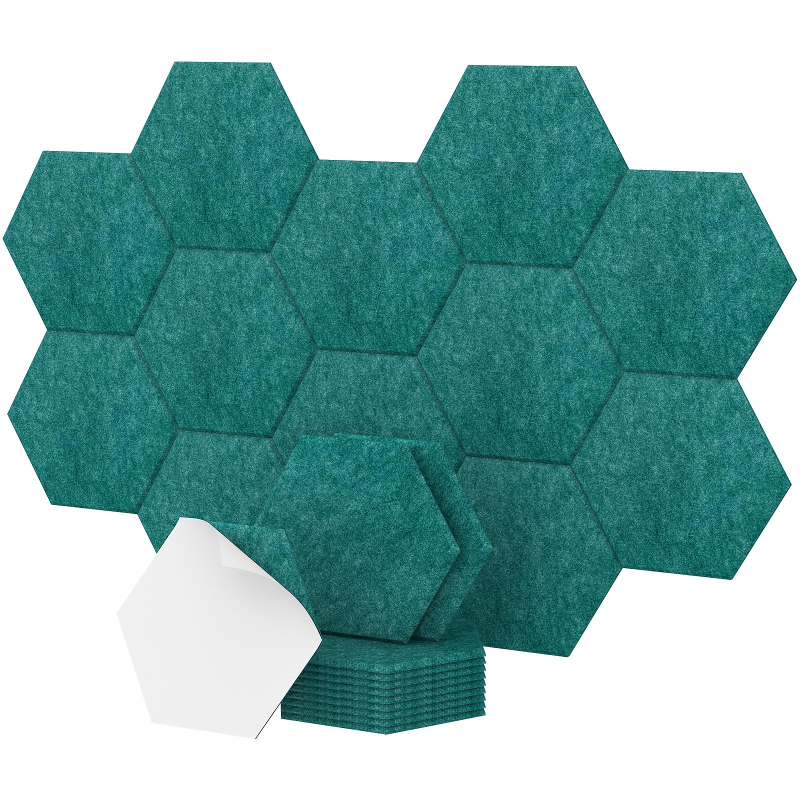 TONOR 12 Pack High Density Hexagon Acoustic Panels for Wall, 12"x 10"x 0.4"