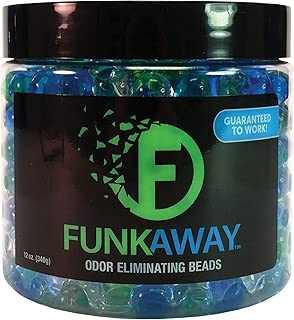 FunkAway Odor Eliminating Beads - Supercharged Odor Absorbing Beads for The House, Car, or Gym - Neutralize Smoke, Pet, and Bathroom Odors - 12 oz - coolthings.us