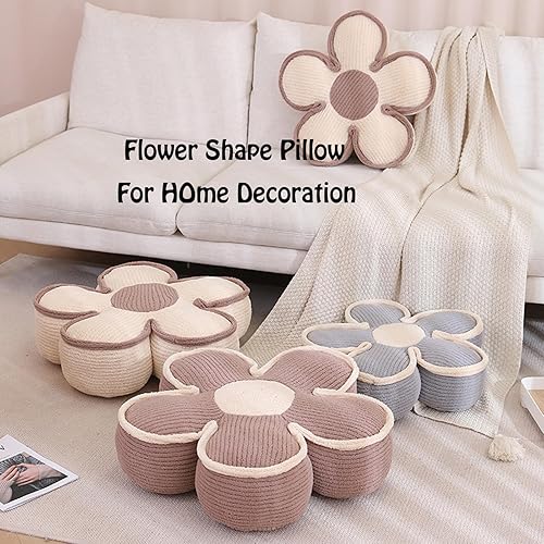 Miniatura 5 de Almohadas de suelo de flores verdes, cojines para muebles de patio, almohadas lumbares para sala de estar y dormitorio, 19.69 pulgadas