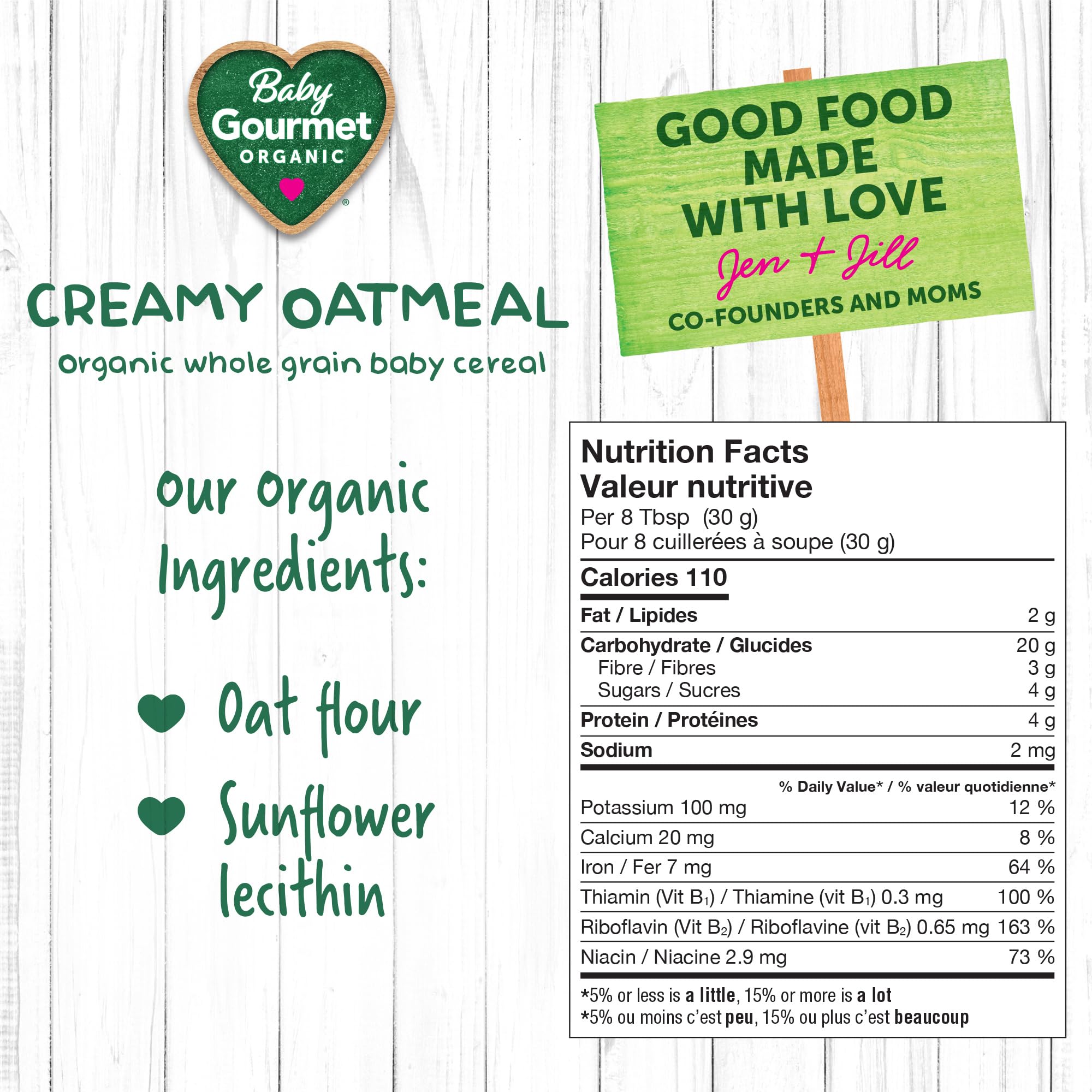 Preparing Baby Gourmet Creamy Oatmeal with breast milk for a consistent, smooth texture.