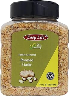 Roasted Garlic 325g - Instant Dry Lehsun Granules, Natural Lasun Powder Flakes, Dehydrated Lahsun Seasoning for Bread, Pickles, Pizza, Pasta, Toppings, Biryanis, and Sabzis (Chef's Basket)