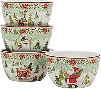 Vista 4 de Certified International Joy of Christmas - Juego de vajilla de 16 piezas, servicio para 4