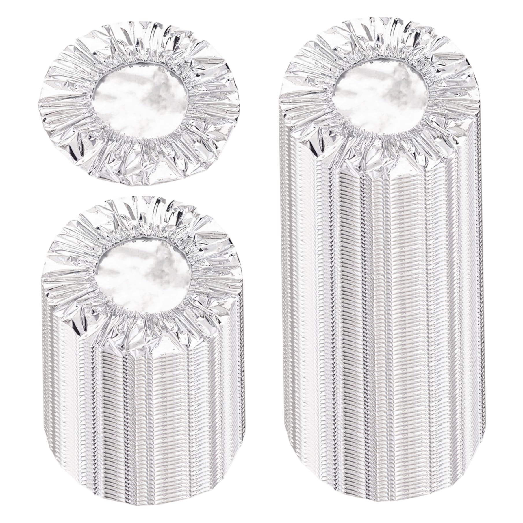100Pcs Reusable Aluminum Foil Elastic Bowl Covers for Kitchen Food Storage, Elastic Bowl Covers
