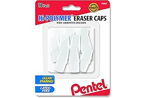 Hi-Polymer White Cap Erasers10-Pk: The Ultimate Erasing Solution for Borras Escolares