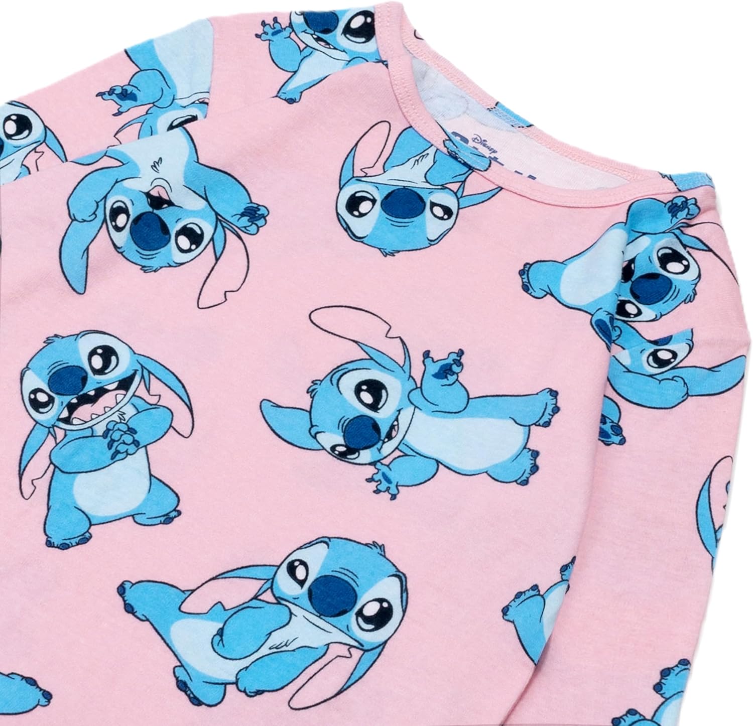 Disney Lilo & Stitch Girls' 6-Piece Cotton Pajama Set, Matching Snug-fit Shirt & Pants, Soft & Cute for Kids - Image 2