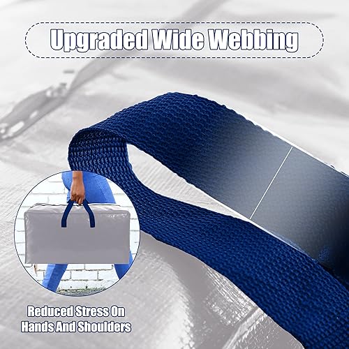 Miniatura 2 de SWEET DOLPHIN Paquete de 6 bolsas de mudanza extra grandes con cremalleras fuertes y asas de transporte, bolsa de almacenamiento resistente para