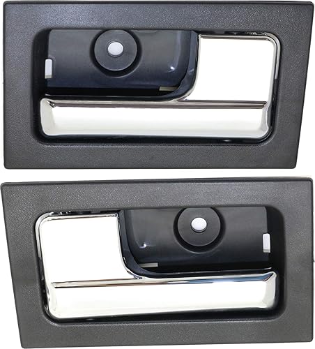 Garage-Pro Juego de manijas de puerta interior compatibles con Ford F-150 2009-2014 delantero, lado del conductor y del pasajero, bisel negro con