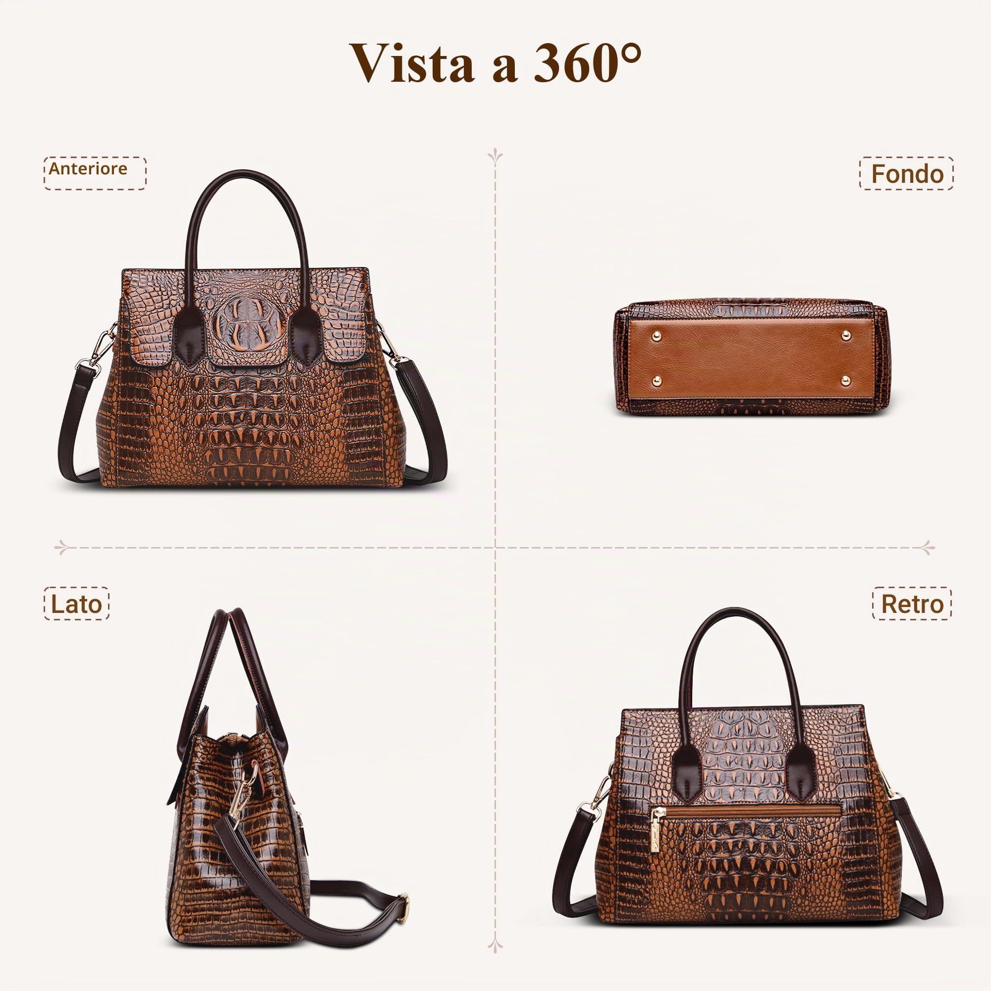 DIRRONA Moda Borsa Da Donna Casuale Borsa Tracolla Viaggio Messaggero Borsa Donna Borsa Shopper Lavoro Multifunzione Donna Borse Mano Giallo