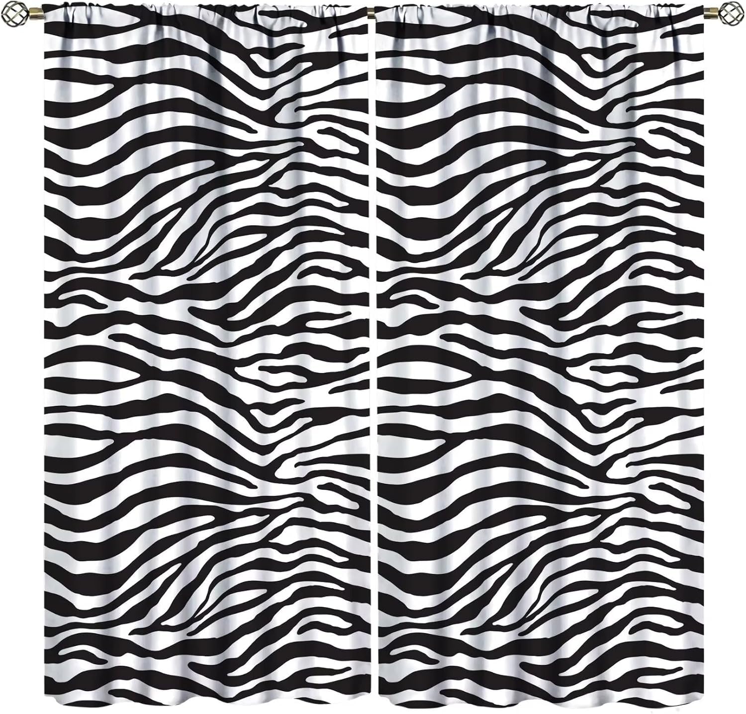 Blackout Curtain Thermal Insulated - Animal Textures 170(W) X 200(H) Cm - For Children'S Room Bedroom Kitchen Living Room Boy Girl Window - 3D Digital Printing Eyelet Ring Curtain 9426352160819
