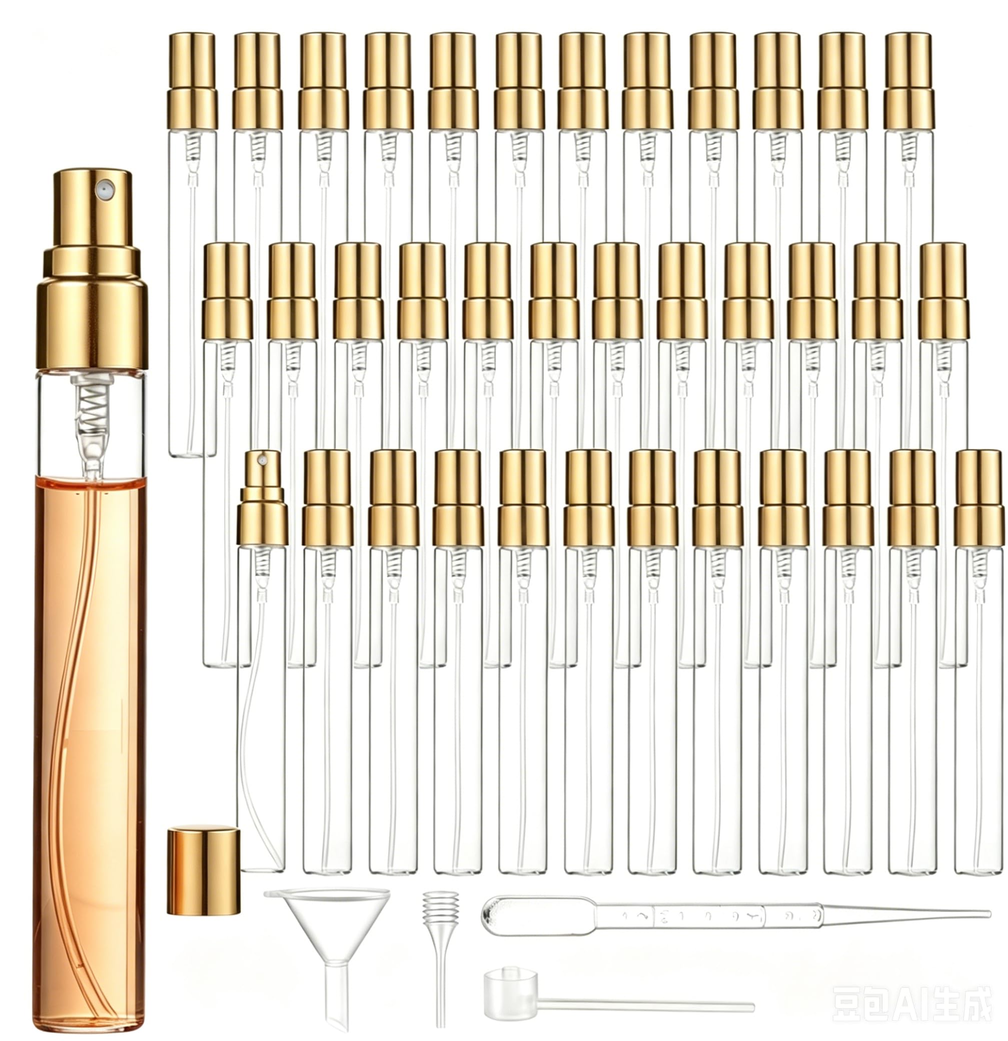 Flacons de parfum de 10 ml rechargeables en verre pour échantillons cosmétiques