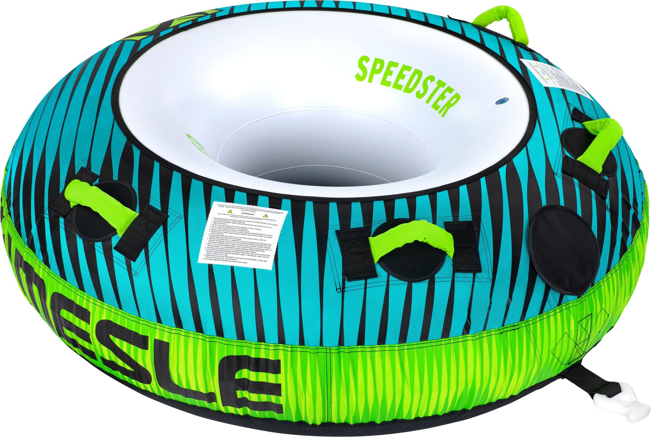 Mesle Funtube Speedster 58" aufblasbarer Towable Tube für 1-2 Personen, Schleppring für Boot & Jetski