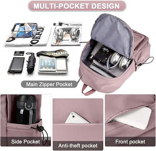 Miniatura 4 de Mochila ligera Mochila impermeable para estudiantes de secundaria, A-Violeta, Mochilas Daypack