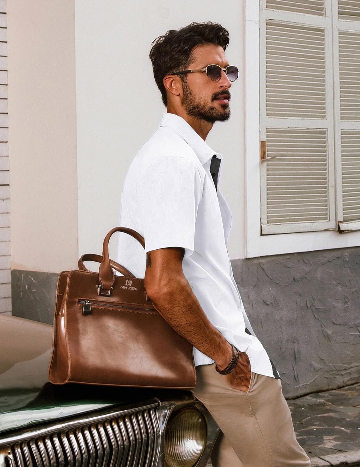 PJ PAUL JONES Men's Short Sleeve Button Down Casual Dress Shirt - Image 4