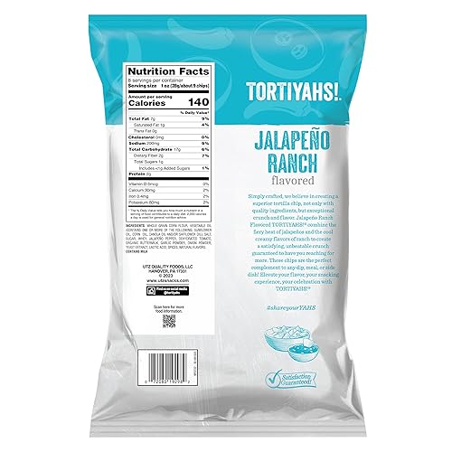 Miniatura 2 de Tortiyahs! Chips de tortilla Jalapeno Ranch, 8 onzas