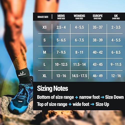 Miniatura 2 de trilok Tobillera, versátil tobillo apoyo Esguincede tobillo, Fascitis Plantar, pttdligero y hipoalergénicopor Bioskin, XL, Negro, 1