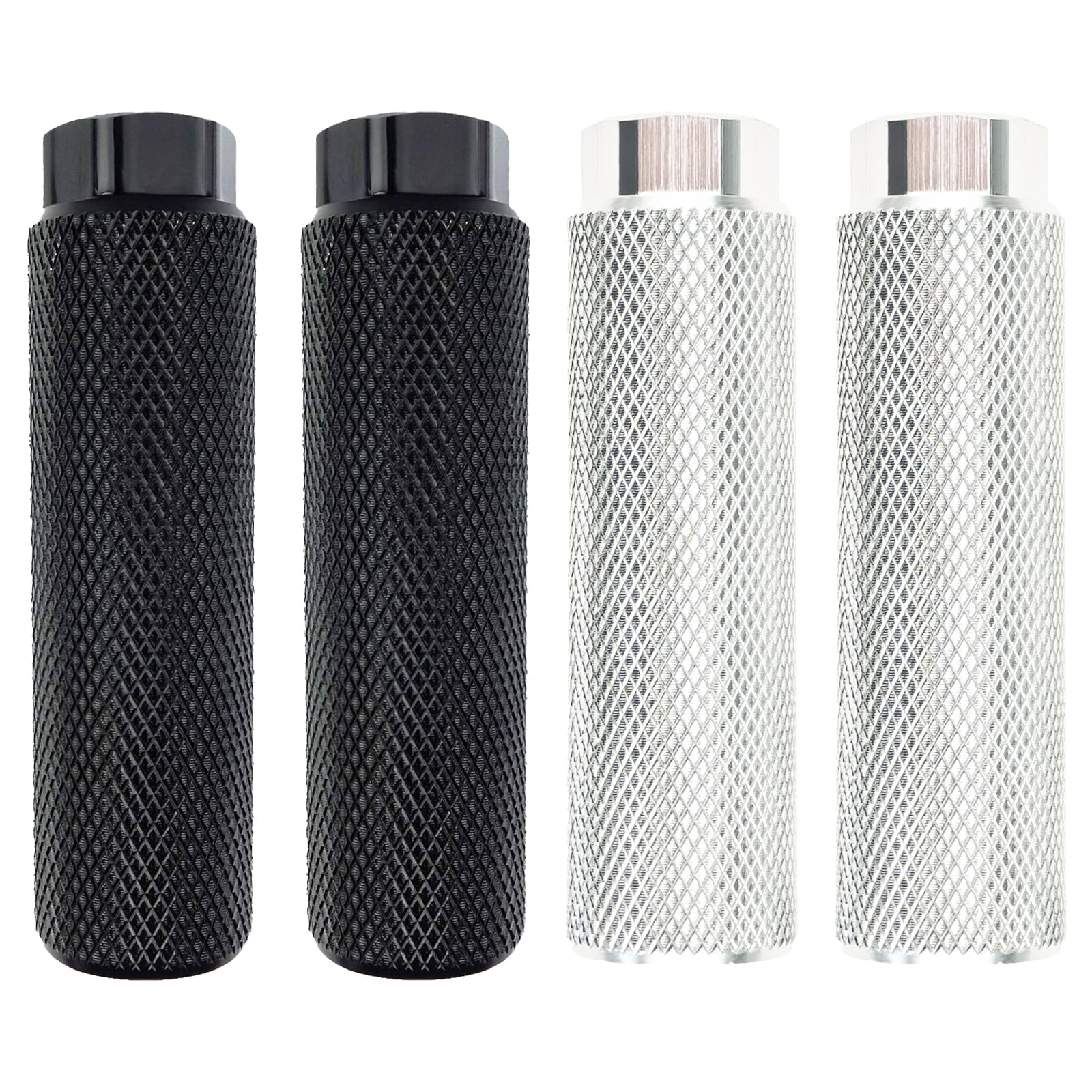 Zelerdo 2 Pairs Aluminum Alloy Bike Pegs for Mountain Bike Cycling Rear Stunt Pegs Fit 3/8 inch Axles